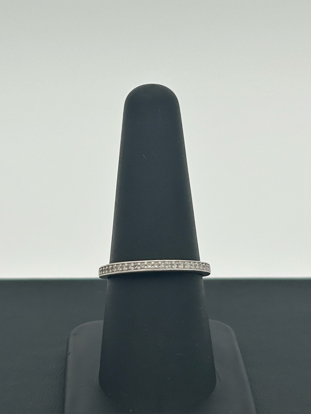 Sterling Silver Pavé Band Ring